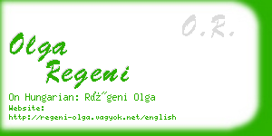 olga regeni business card
